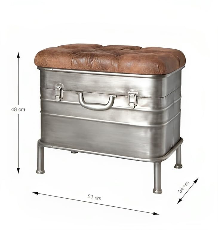 Sitztruhe im Kofferlook Detail