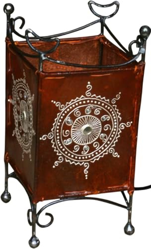 Henna-Lederleuchte Madras Detail