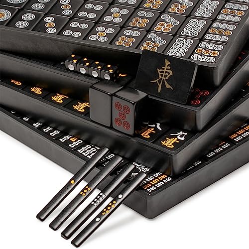 Riichi Mahjong Set in Schwarz