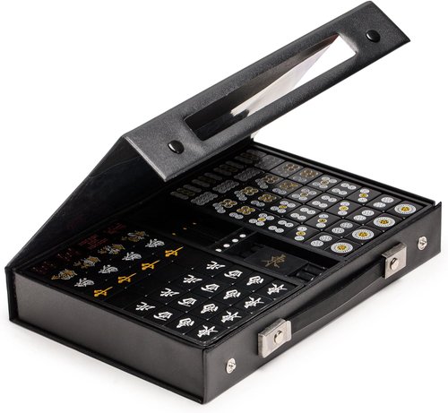 Riichi Mahjong Set in Schwarz Detail