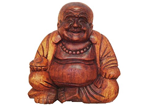 Happy Buddha aus Suar-Holz