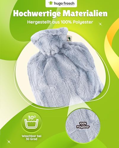 Wärmflasche mit Flauschbezug Detail