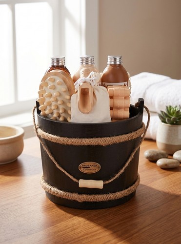 Wellness-Set im Badefass