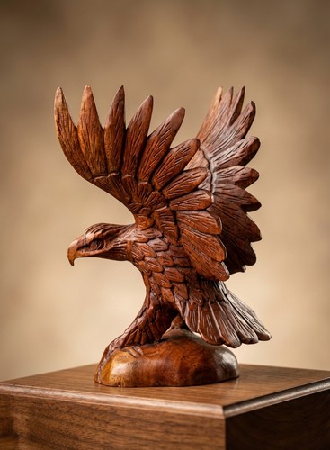 Adler-Skulptur aus Soarholz