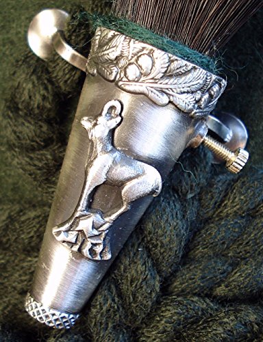 Gamsbart Extra Groß mit Versilberter Hülse Detail