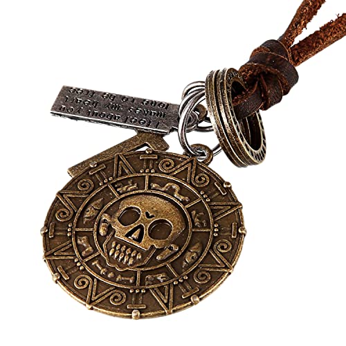 Azteken-Medaillon mit Totenkopf