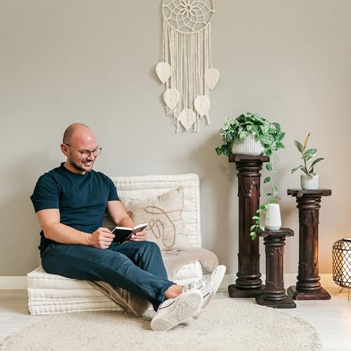 Balinesische Holzsäule im Antik-Look