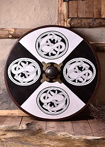Wikinger-Rundschild mit Greiftier-Motiven
