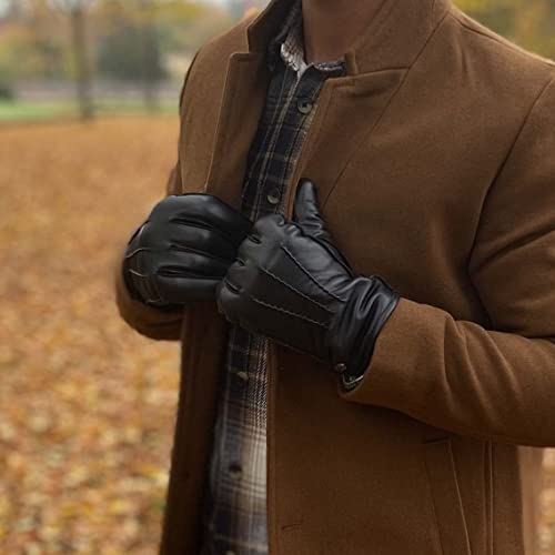 Lederhandschuhe aus Lammnappa mit Merinofell