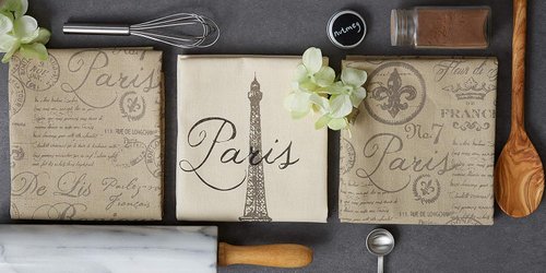 Französische Jacquard-Geschirrtücher Detail