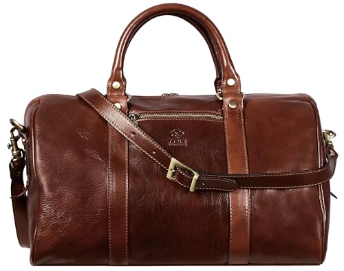 Time Resistance Weekender aus italienischem Leder Detail