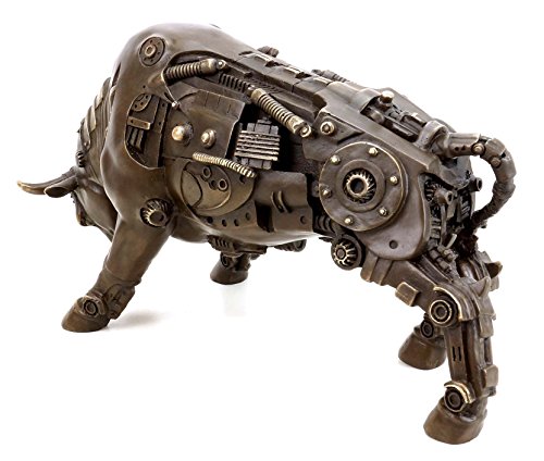Steampunk Bronze-Stier von Martin Klein Detail