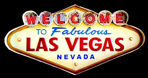 Las Vegas Leuchtschild im Retro-Stil Detail