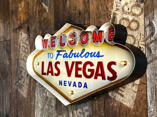 Las Vegas Leuchtschild im Retro-Stil