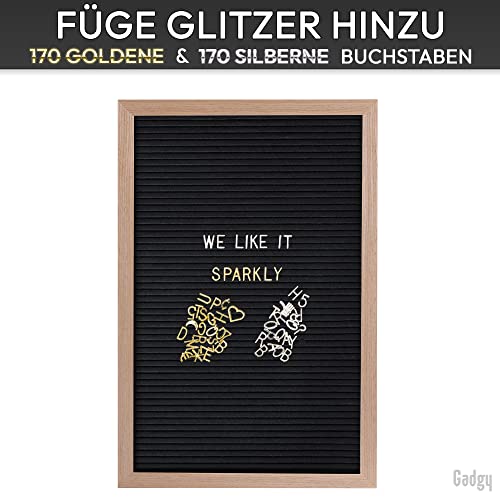 Gadgy Letter Board mit Holzrahmen Detail