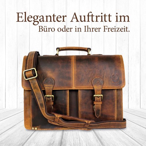 Corno d'Oro Büffelleder-Aktentasche