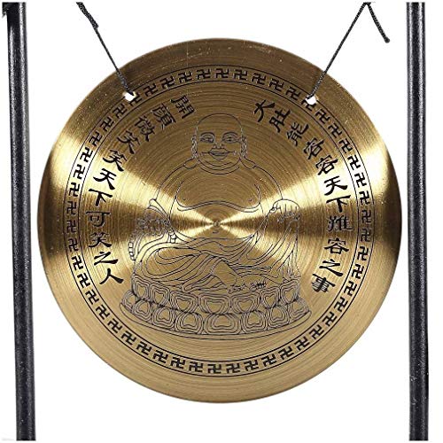 Buddha-Gong aus Kupfer Detail