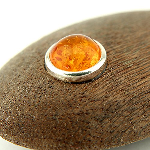 Treibholz-Anhänger mit Bernstein Detail