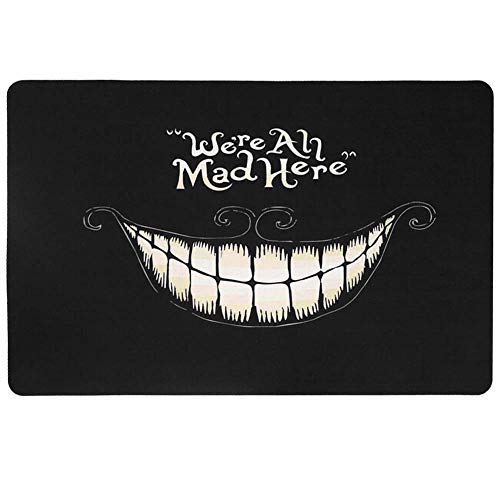 Grinsekatzen-Fußmatte "We're All Mad Here" Detail