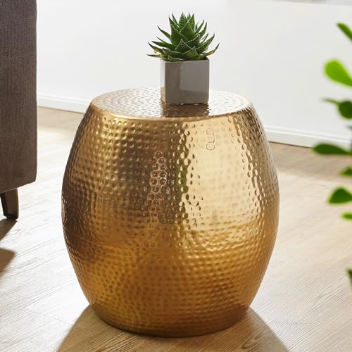 Orientalischer Beistelltisch aus gehämmertem Aluminium Detail