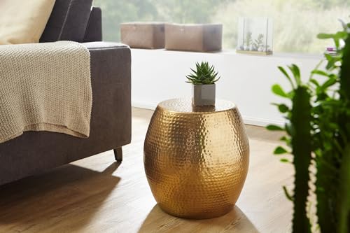 Orientalischer Beistelltisch aus gehämmertem Aluminium