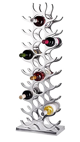 Skulpturales Weinregal aus massivem Aluminium Detail