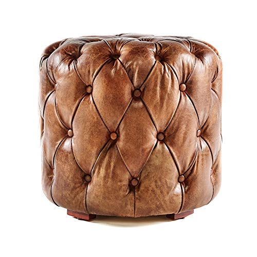 Chesterfield Leder-Ottoman