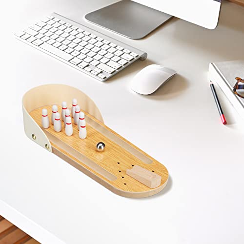 Mini-Bowlingbahn aus Holz Detail