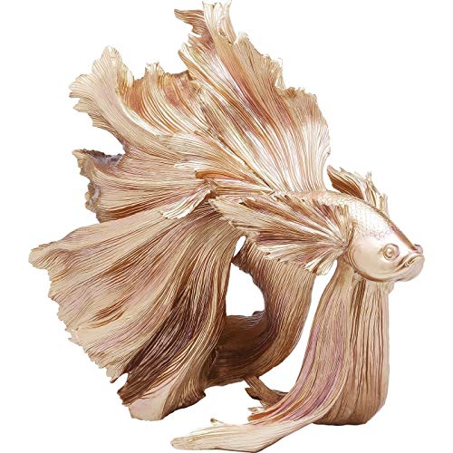 Betta Fish Skulptur in Gold Detail
