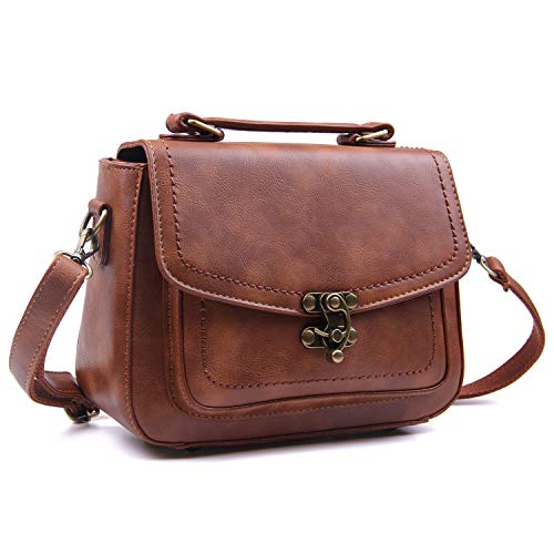 Vintage Umhängetasche aus veganem Leder