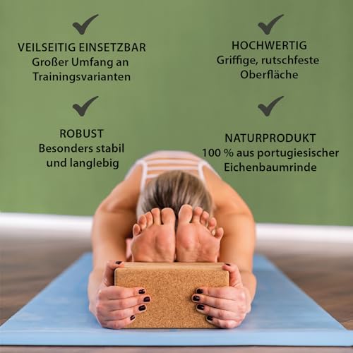 Yogablöcke aus Naturkork Detail
