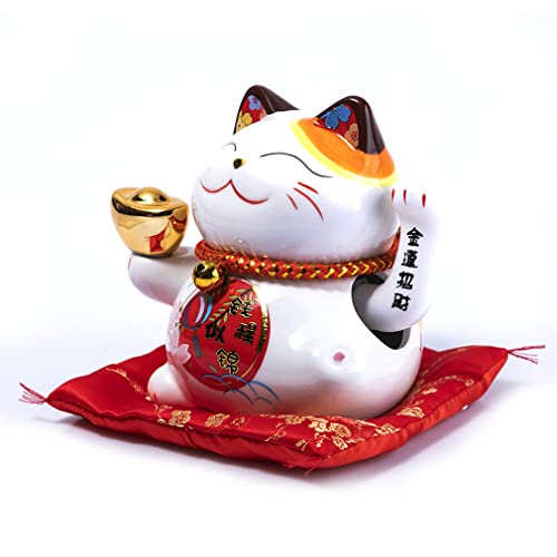 Maneki Neko Winkekatze aus Porzellan