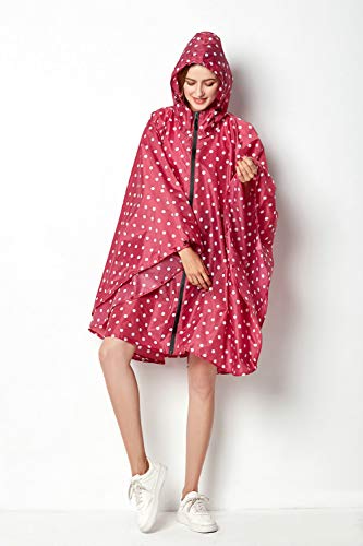 Regenponcho mit Punktmuster Detail