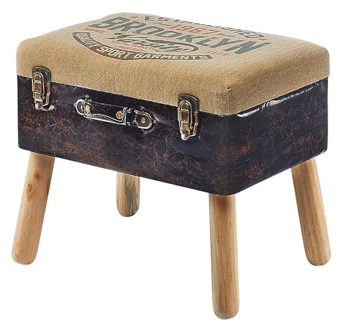 Vintage-Kofferhocker mit Stauraum Detail