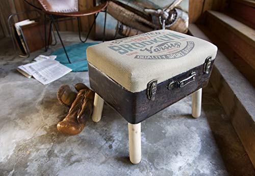 Vintage-Kofferhocker mit Stauraum