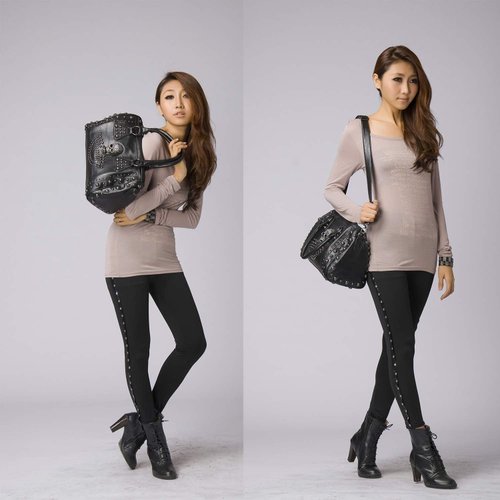 Gothic Skull Handtasche Detail