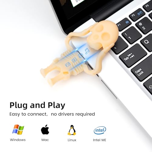 Skelett USB-Stick mit beweglichen Armen Detail