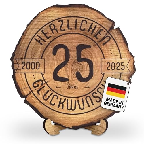 Gravierte Jubiläums-Baumscheibe