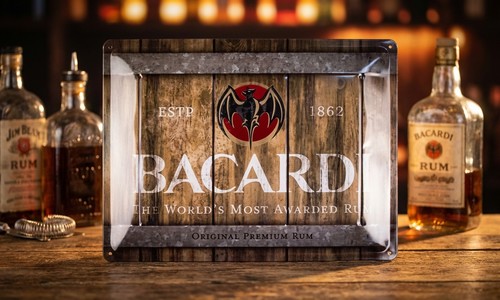 Bacardi Vintage-Blechschild