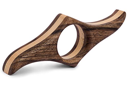 Buchseitenhalter aus Walnussholz Detail