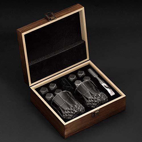 Personalisierte Whisky-Schatulle mit Granit-Kühlsteinen