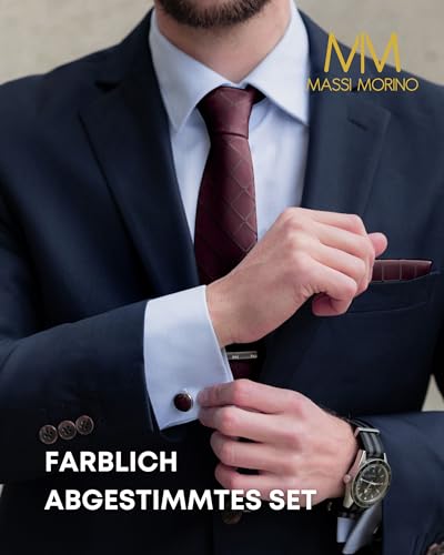 Massi Morino Herren-Krawatten-Set