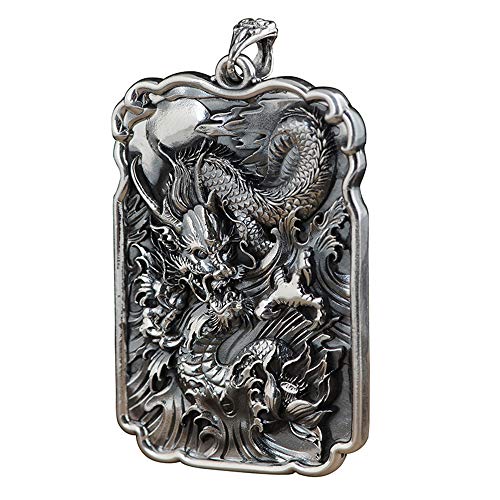 Drachen-Amulett aus 990er Sterlingsilber Detail