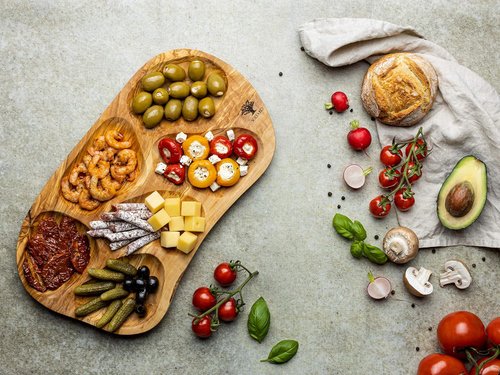 La Rustica Olivenholz-Servierschale Detail