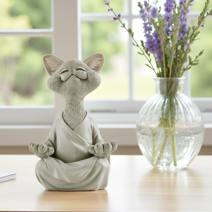 Meditierende Buddha-Katze