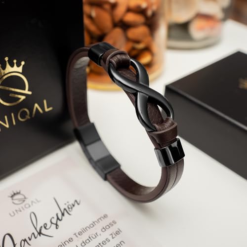 Elegantes Infinity Lederarmband