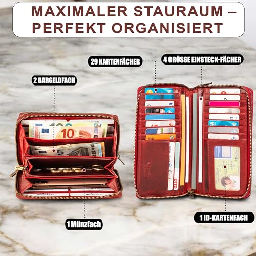 Geldbörse aus Rindsleder Detail