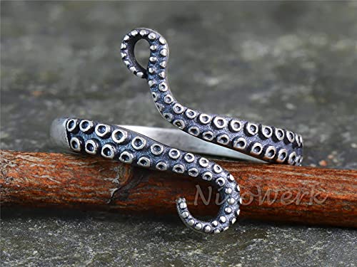 Tentakel-Ring aus Sterling Silber