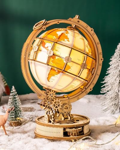 Leuchtglobus aus Holz