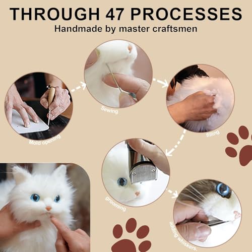Lebensechte Ragdoll-Katze aus Plüsch Detail